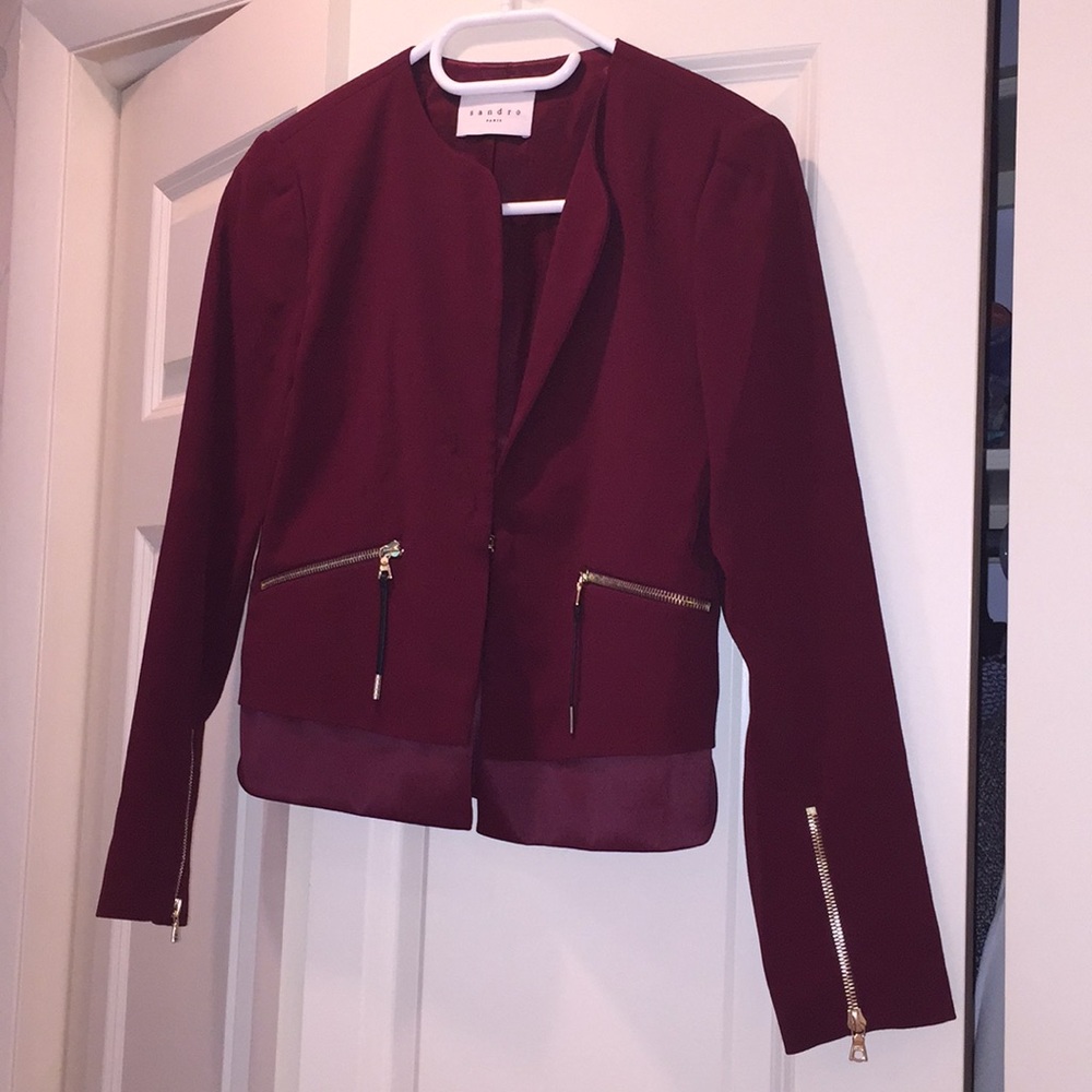Sandro dark red blazer